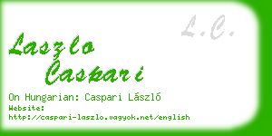 laszlo caspari business card