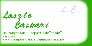 laszlo caspari business card
